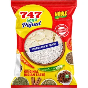 747 Sago Rice Papad - Garlic
