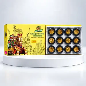 Azhagar Herbal Sambrani - 12 Pieces