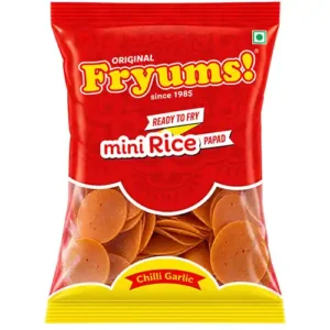 Fryums Mini Rice Papad (Chilli Garlic)